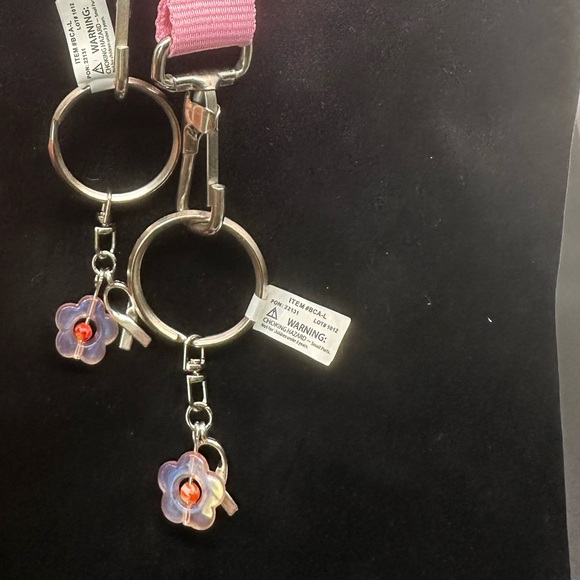 TWO Breast Cancer Awareness Grosgrain Ribbon Lanyard - PINK FIND A CURE - Picture 2 of 5